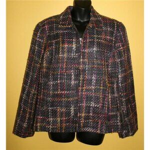 Coldwater Creek PXL (18) Petite Zip Front XL Colorful Jacket Blazer